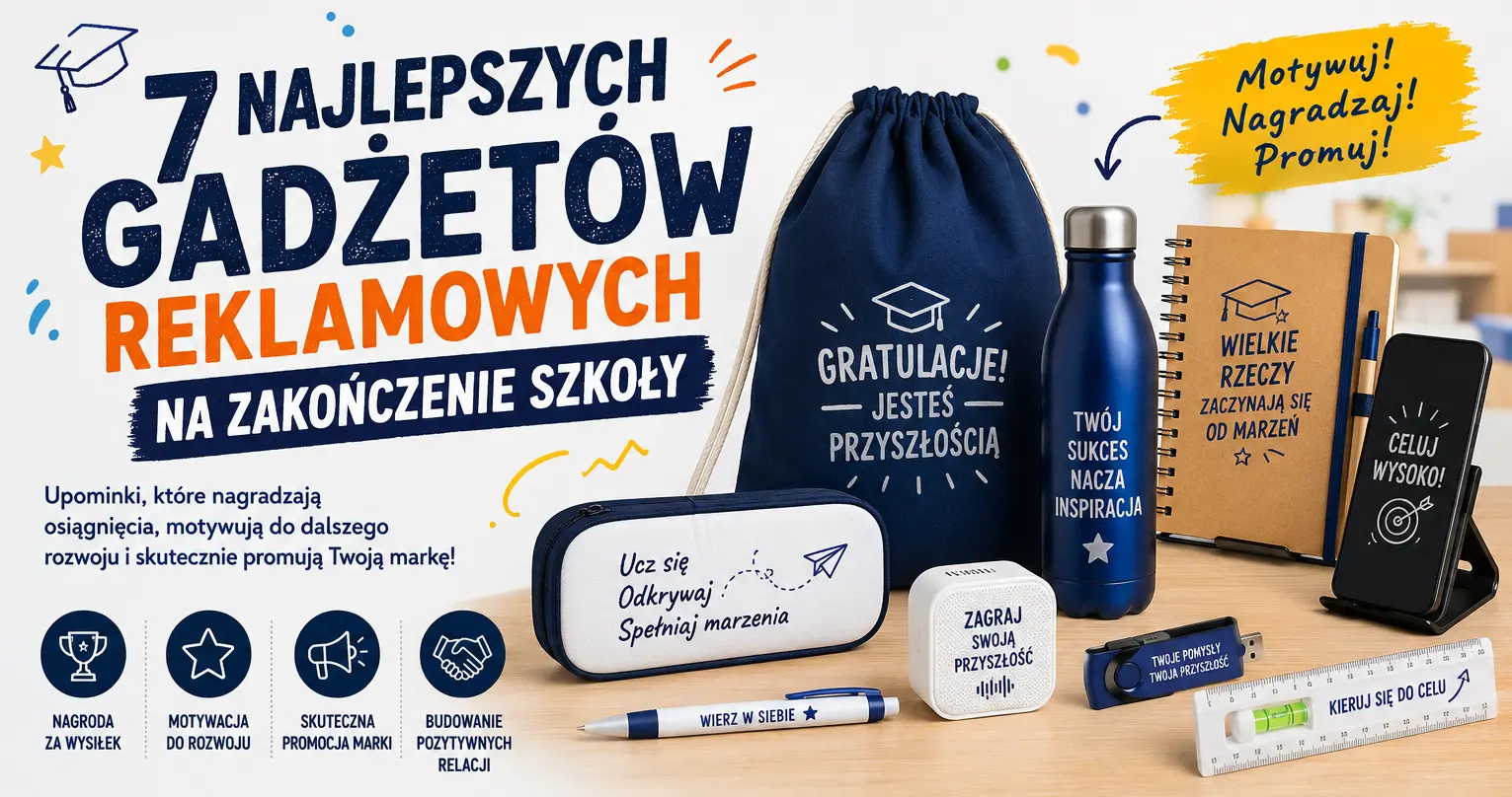 Gadżety reklamowe na zakończenie szkoły